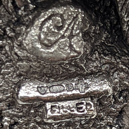 純銀張り彫刻 フクロウ オブジェ 385g 英国 カントリーアーティスト社